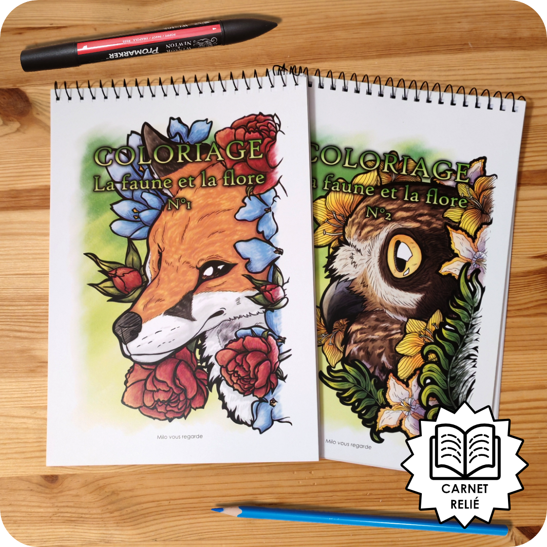 Carnet de coloriage relié